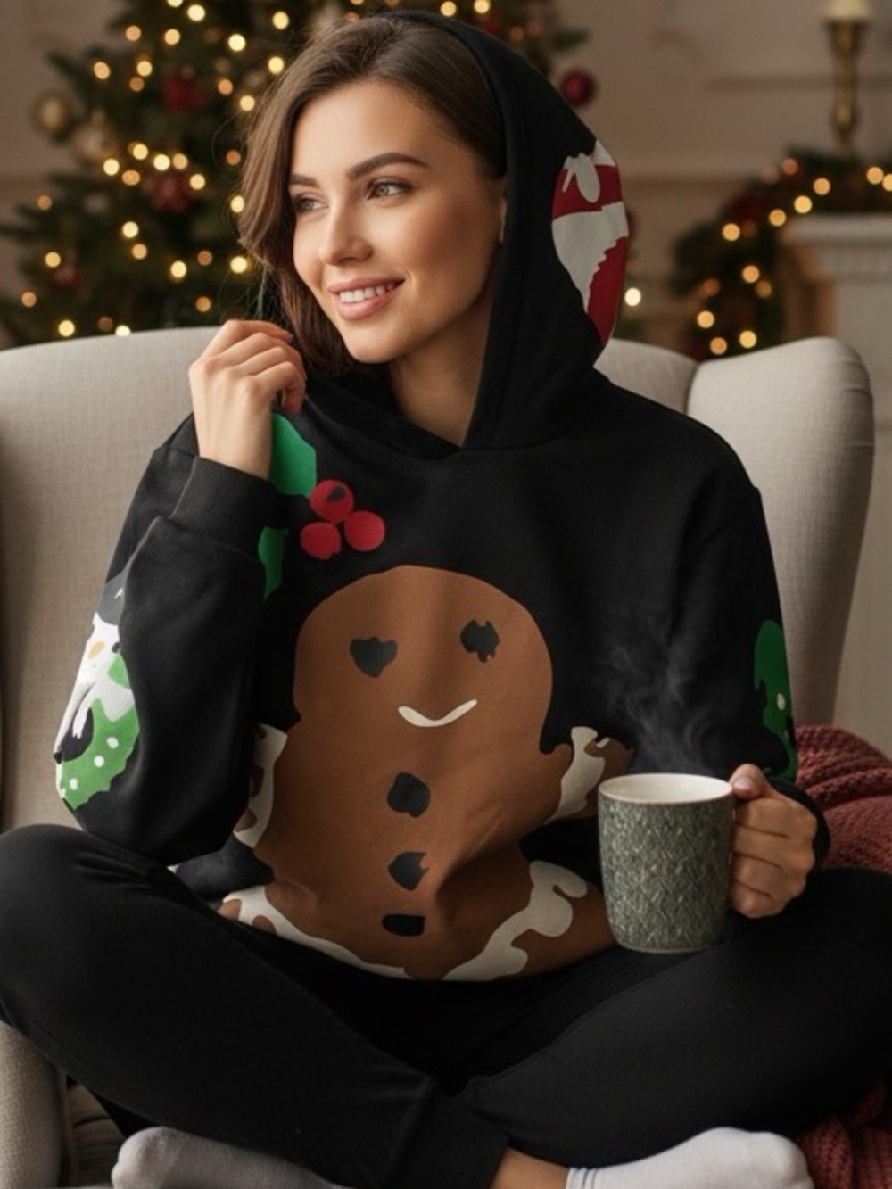 SKIMS x Cactus Plant Flea Market Cotton Fleece Hoodie | Gingerbread | XS | NWT